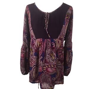 Liz Lange Women's Maternity Peasant Top Size Large